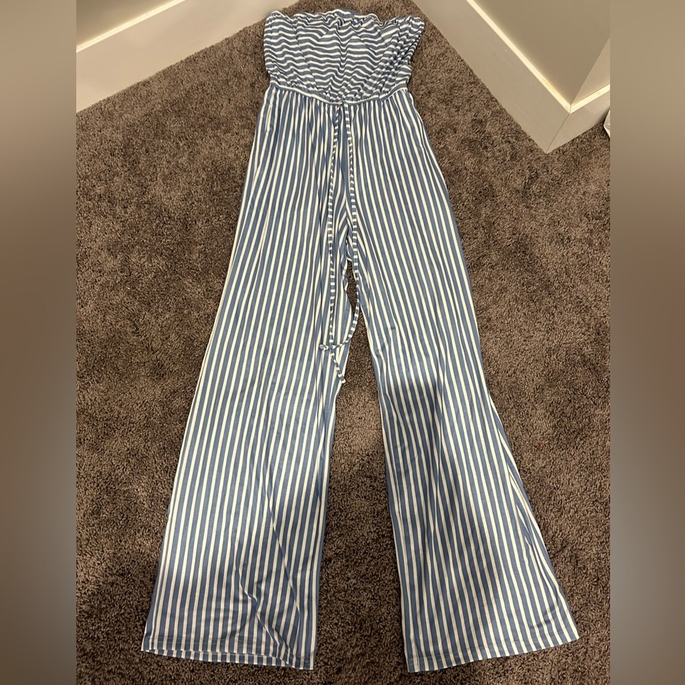 Strapless casual jumpsuit